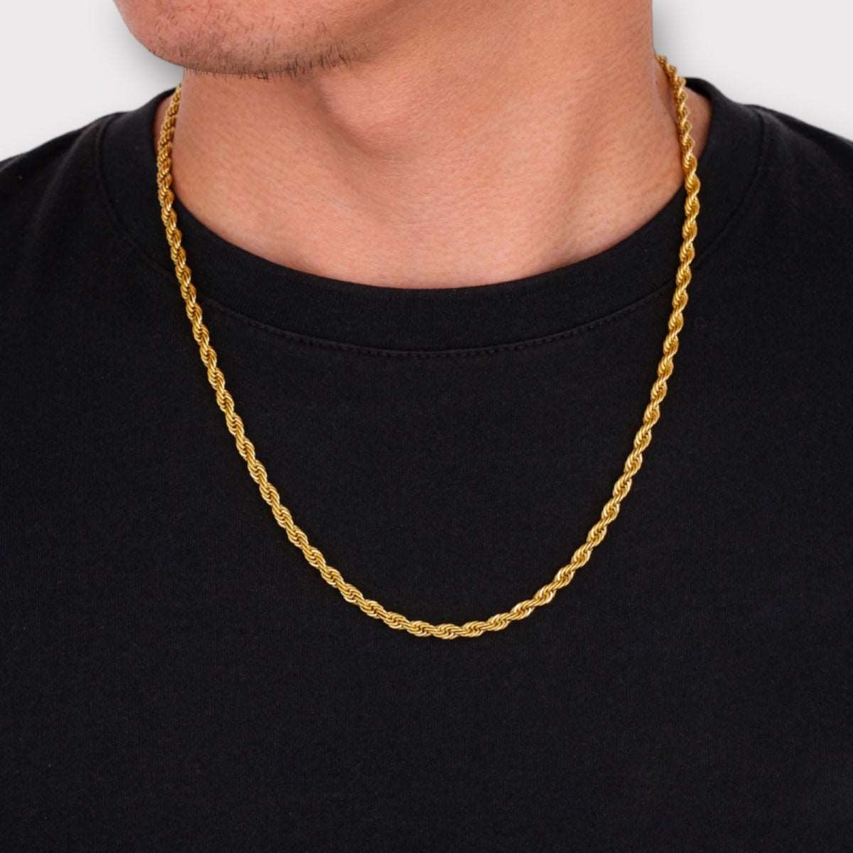 3mm Rope Chain Gold