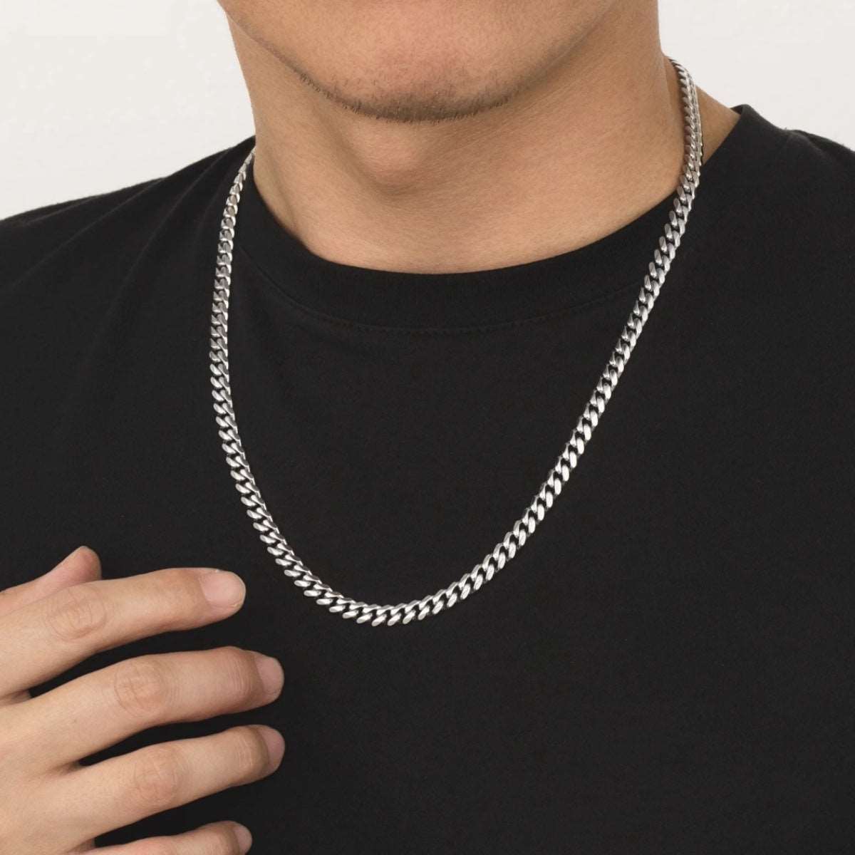 6mm Cuban Chain Silver