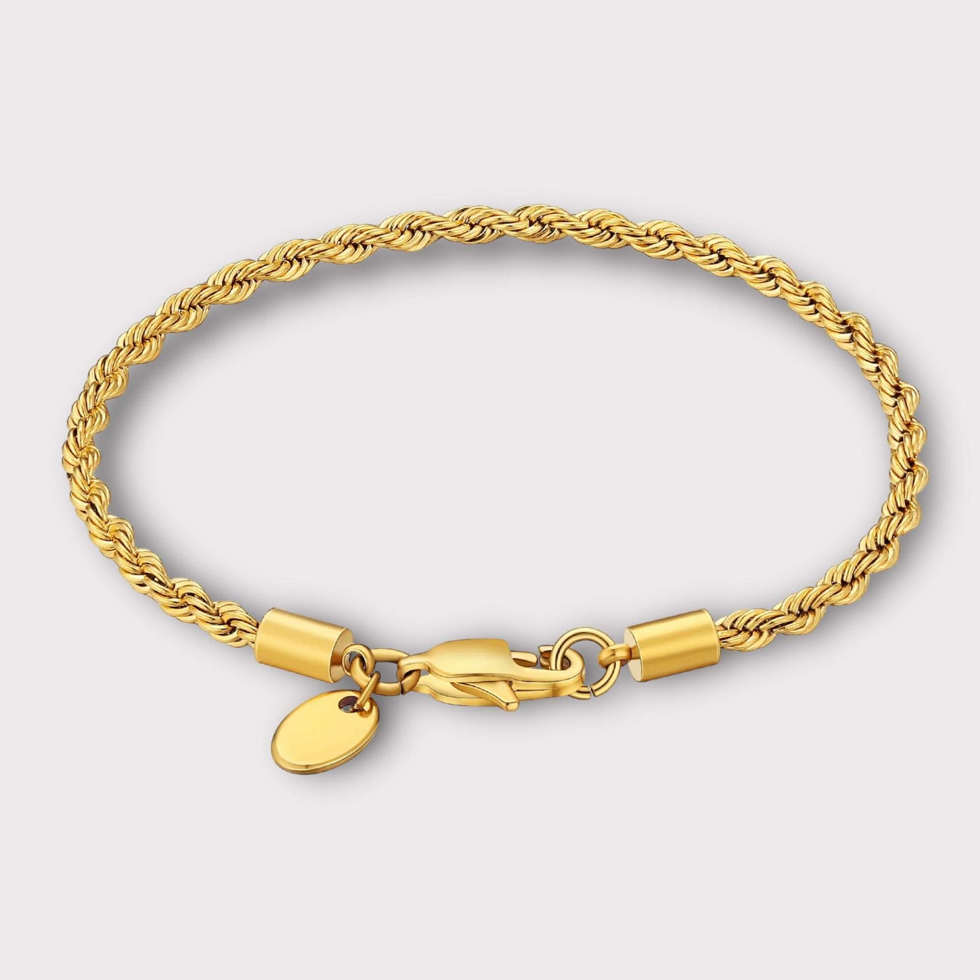 3mm Rope Bracelet Gold