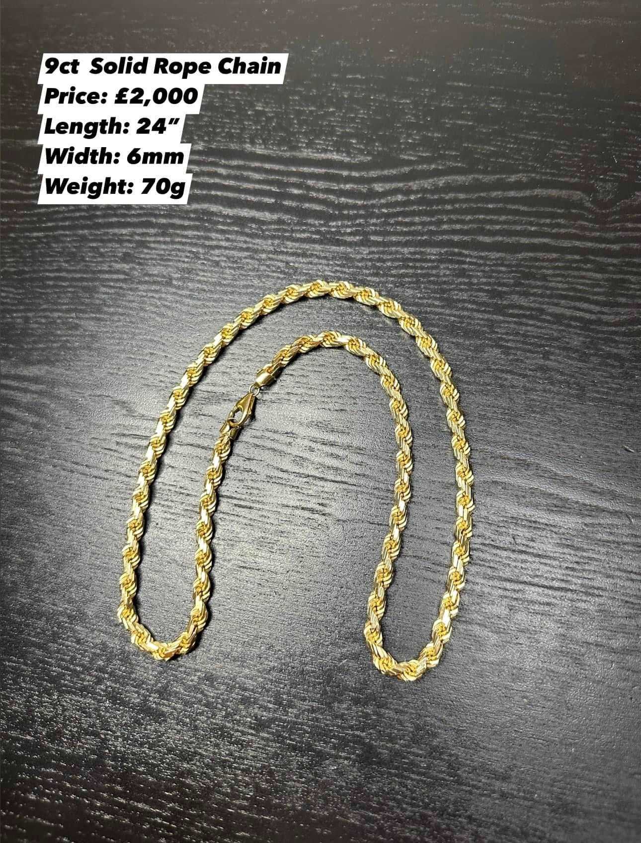 9ct Rope Chain