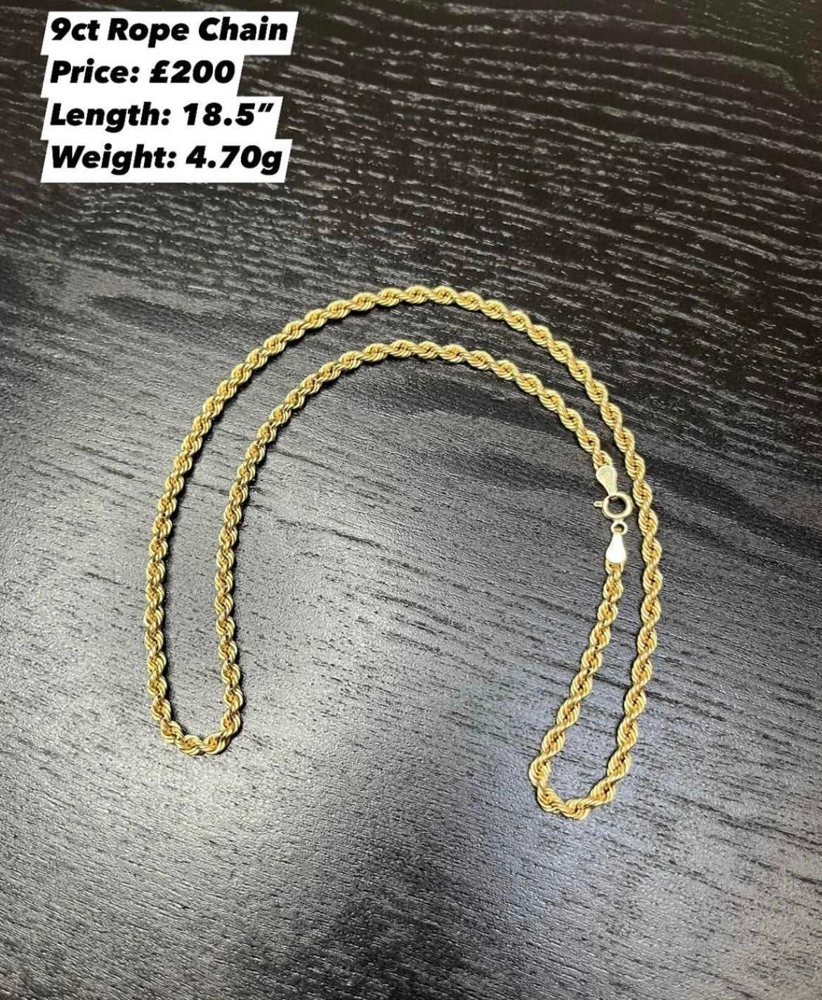 9ct Rope Chain