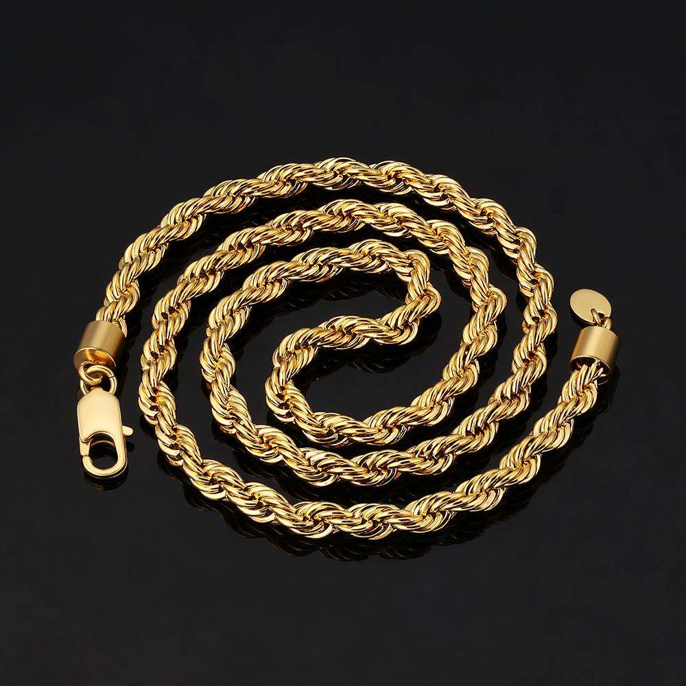 6mm Rope Chain Gold