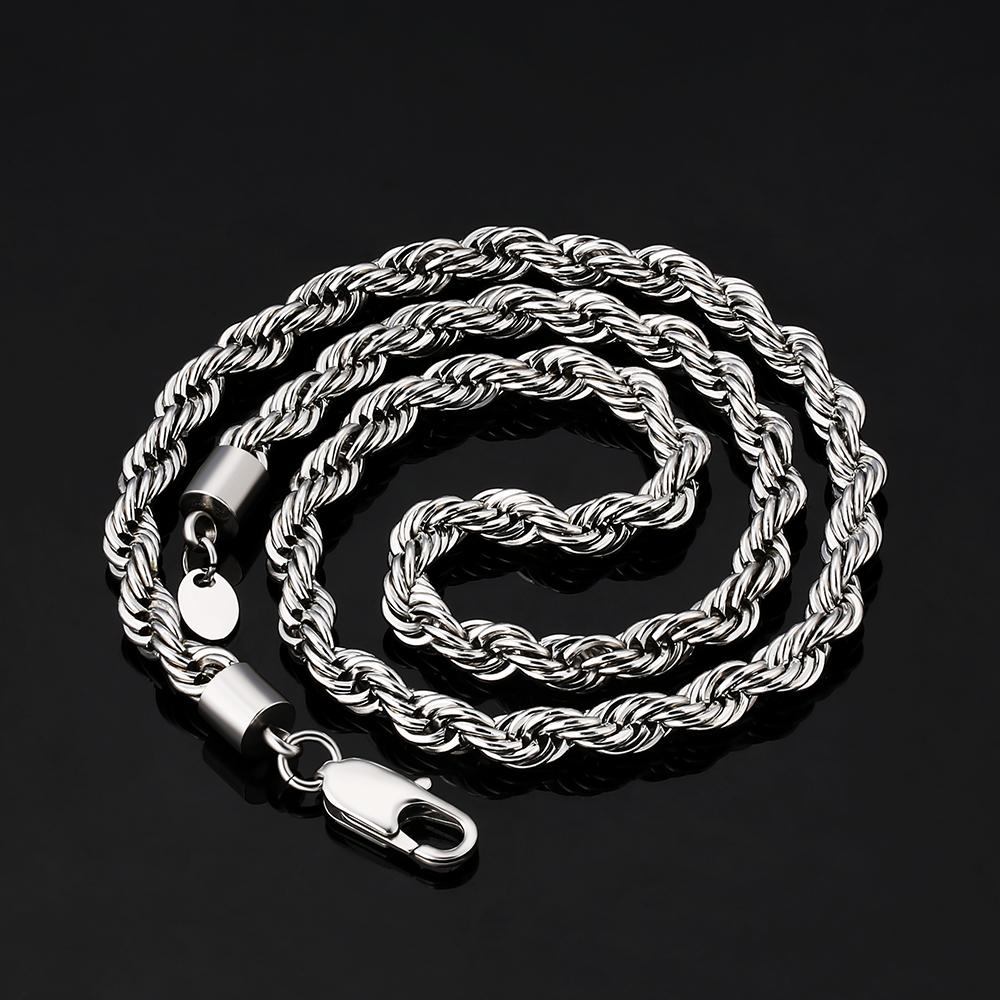 6mm Rope Chain Silver